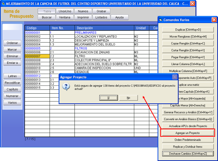 Combine varios presupuestos en uno solo dejando que el programa se ocupe de realizar todos los chequeos necesarios para que la información sea consistente